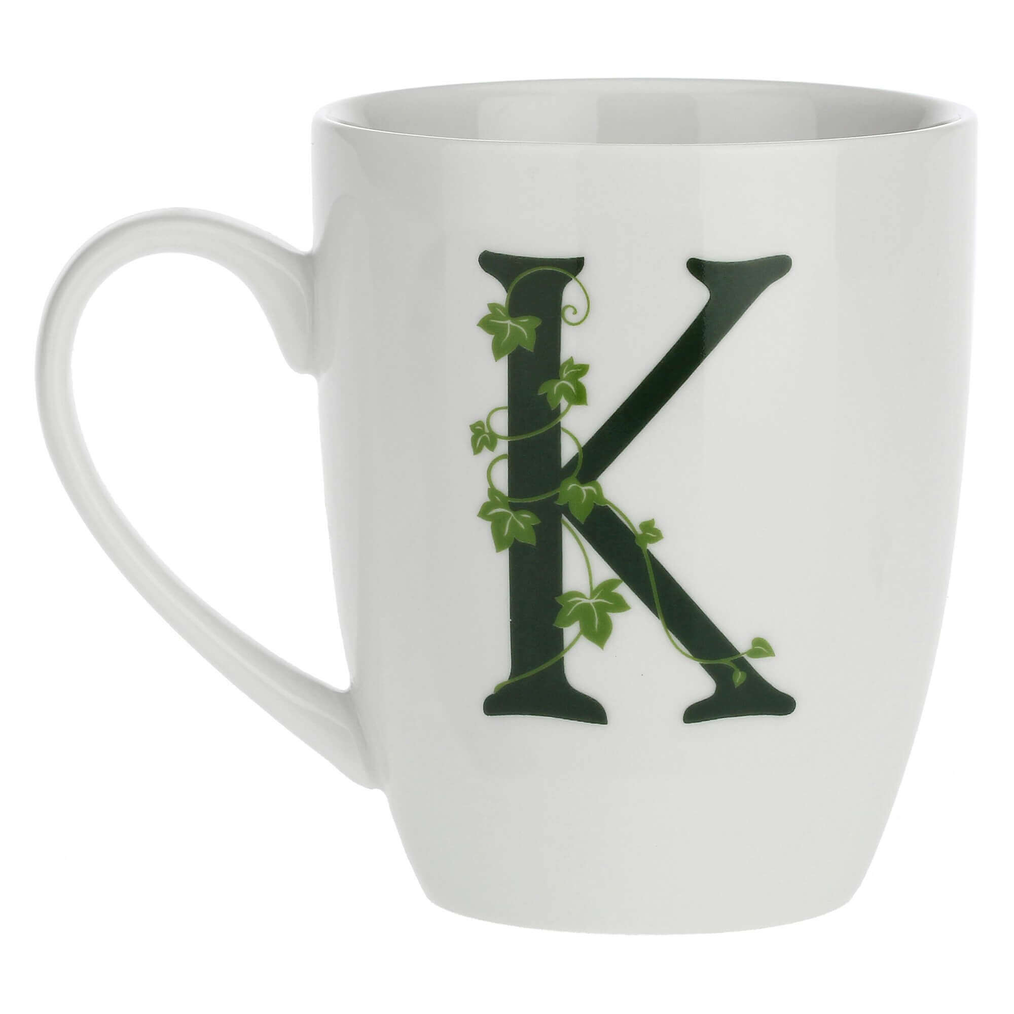Porcelain letter mug K La Porcellana Bianca Atupertu 380ml