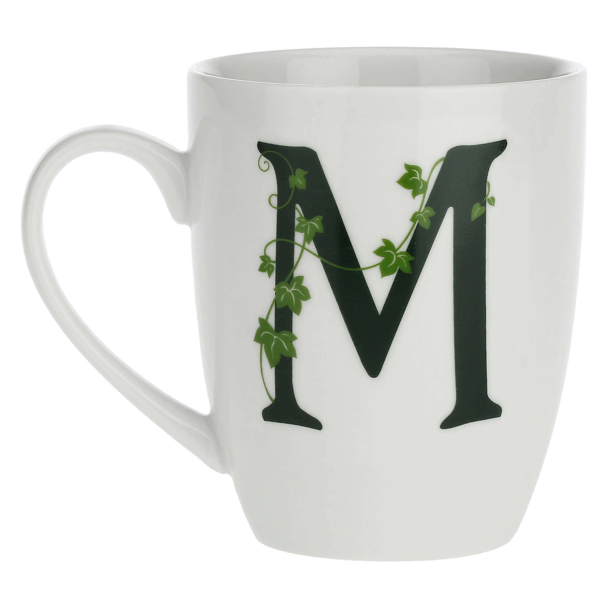 Porcelain letter mug M La Porcellana Bianca Atupertu 380ml