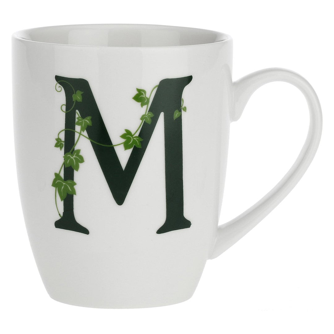 Porcelain letter mug M La Porcellana Bianca Atupertu 380ml