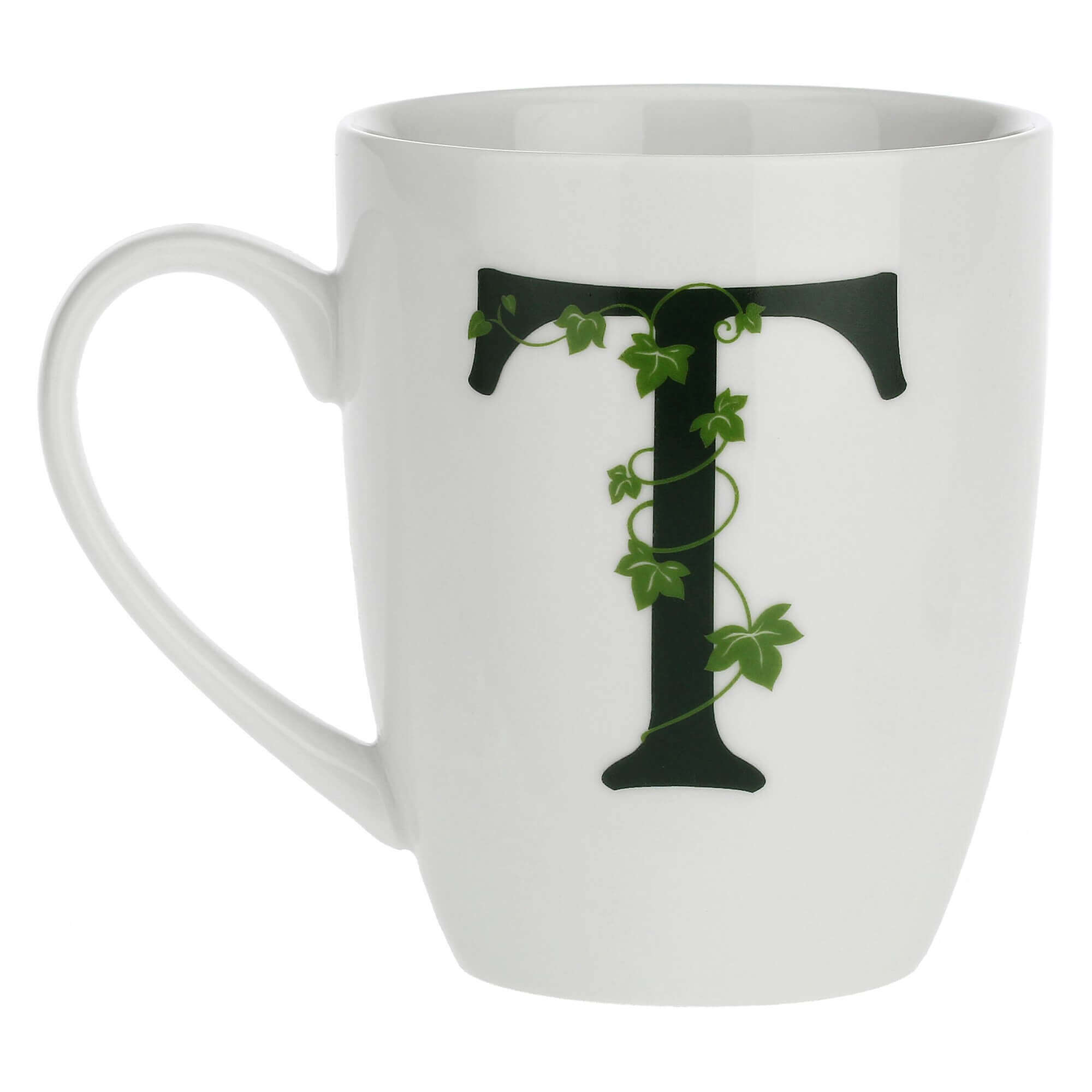 Porcelain letter mug T La Porcellana Bianca Atupertu 380ml