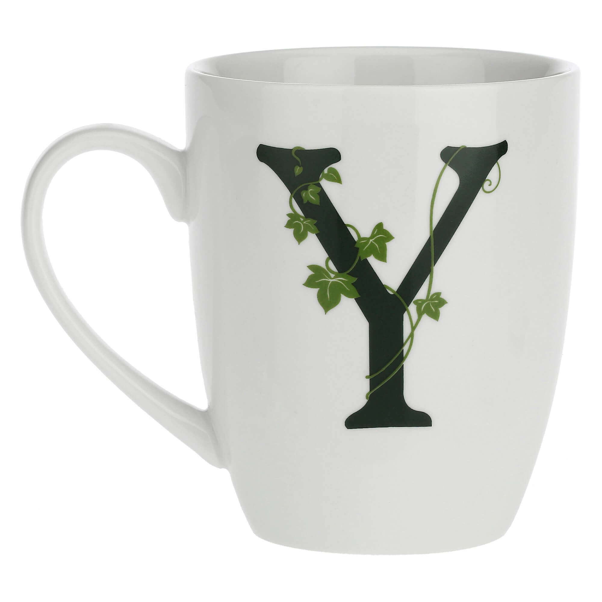 Porcelain letter mug Y La Porcellana Bianca Atupertu 380ml