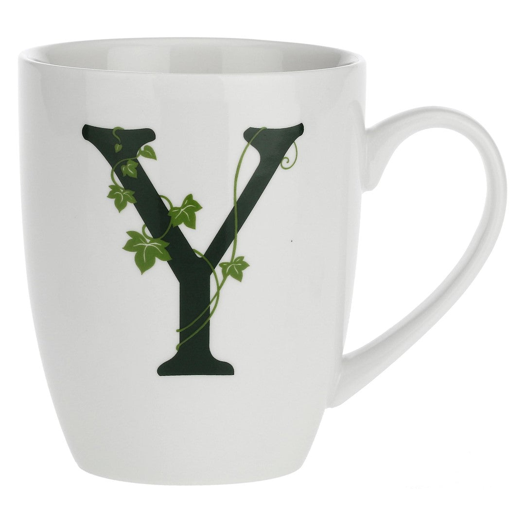 Porcelain letter mug Y La Porcellana Bianca Atupertu 380ml