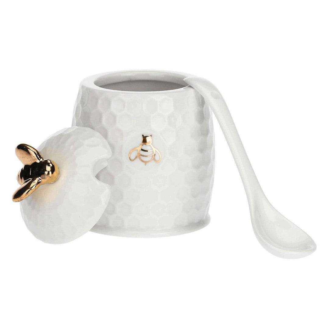 Porcelāna cukurtrauks La Porcellana Bianca Aperegina ORO 6.5cm, ar karoti