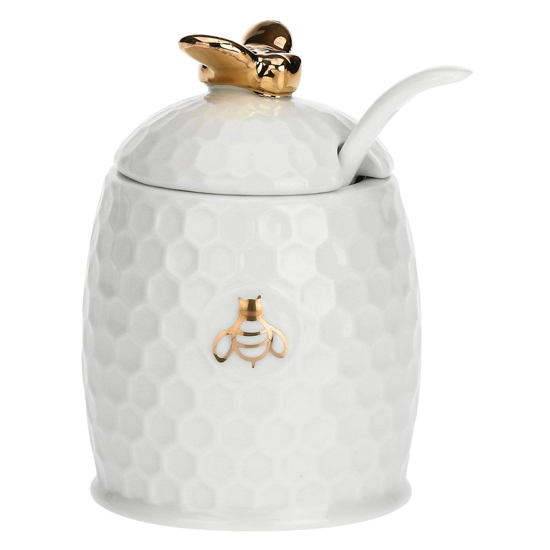 Porcelāna cukurtrauks La Porcellana Bianca Aperegina ORO 6.5cm, ar karoti