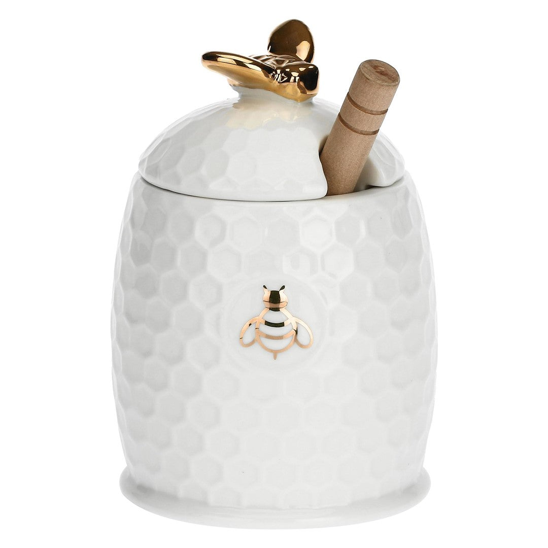 Porcelāna medus trauks La Porcellana Bianca Aperegina ORO 8cm