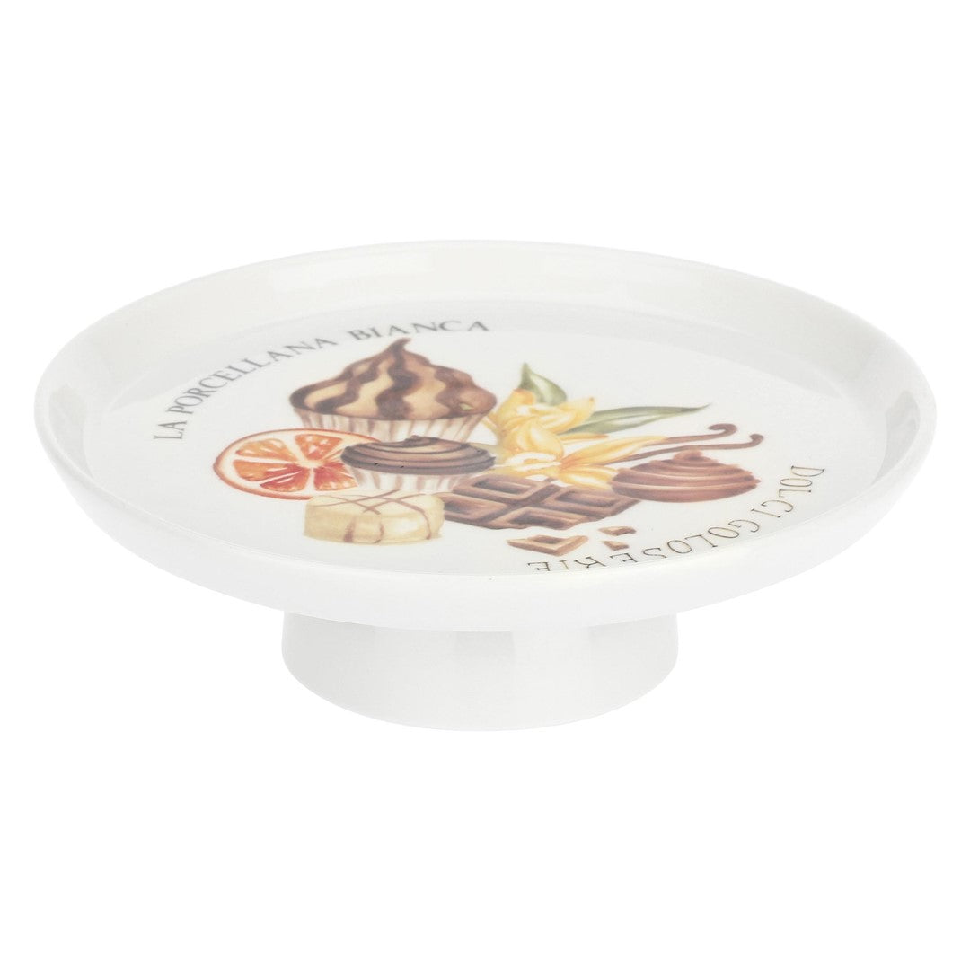 Kūku šķīvis uz kājas La Porcellana Bianca Goloserie 16cm