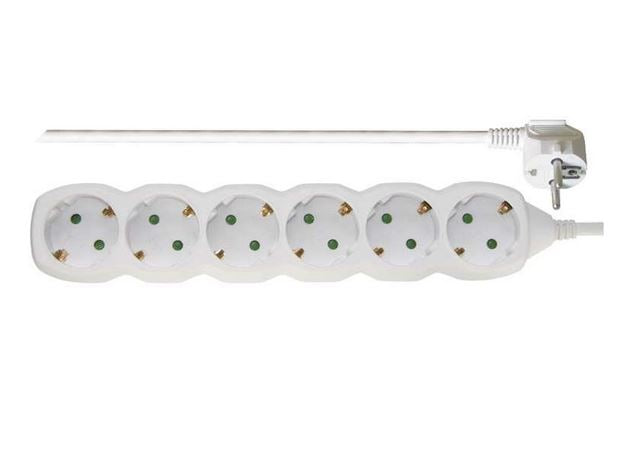 Pagarinātājs 6/3m ar zemējumu SCHUKO balts EMOS