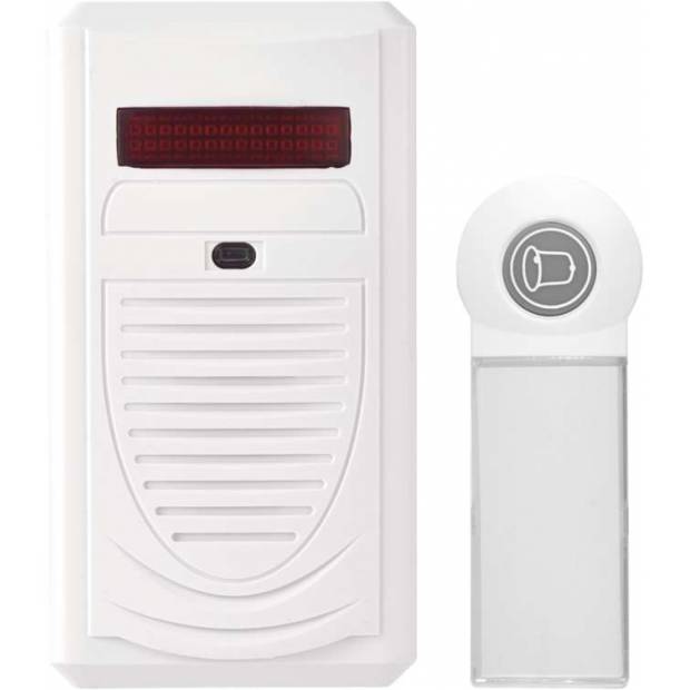 Bezvadu durvju zvans IP44 1 mel. 60m 75dB 230V balts EMOS P5705