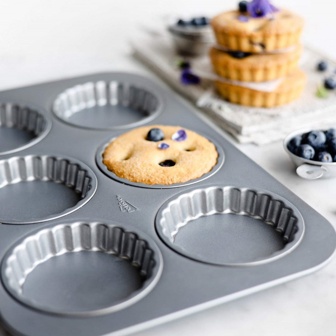 Forma tartletēm ar 6gab. 10cm iedobēm Patisse Silver-Top