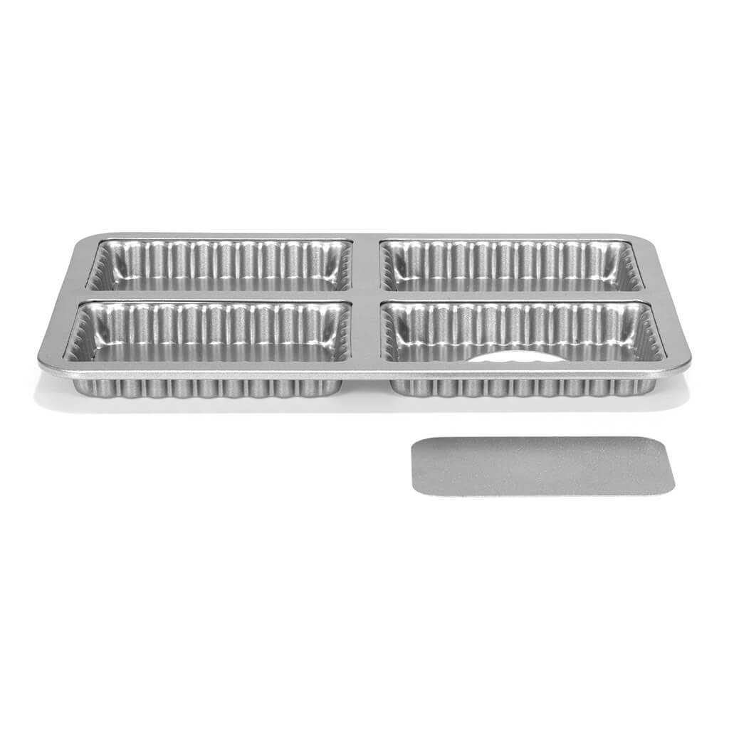Froma 4 mini tartaletēm PATISSE SILVER-TOP ar izņemamu apakšu