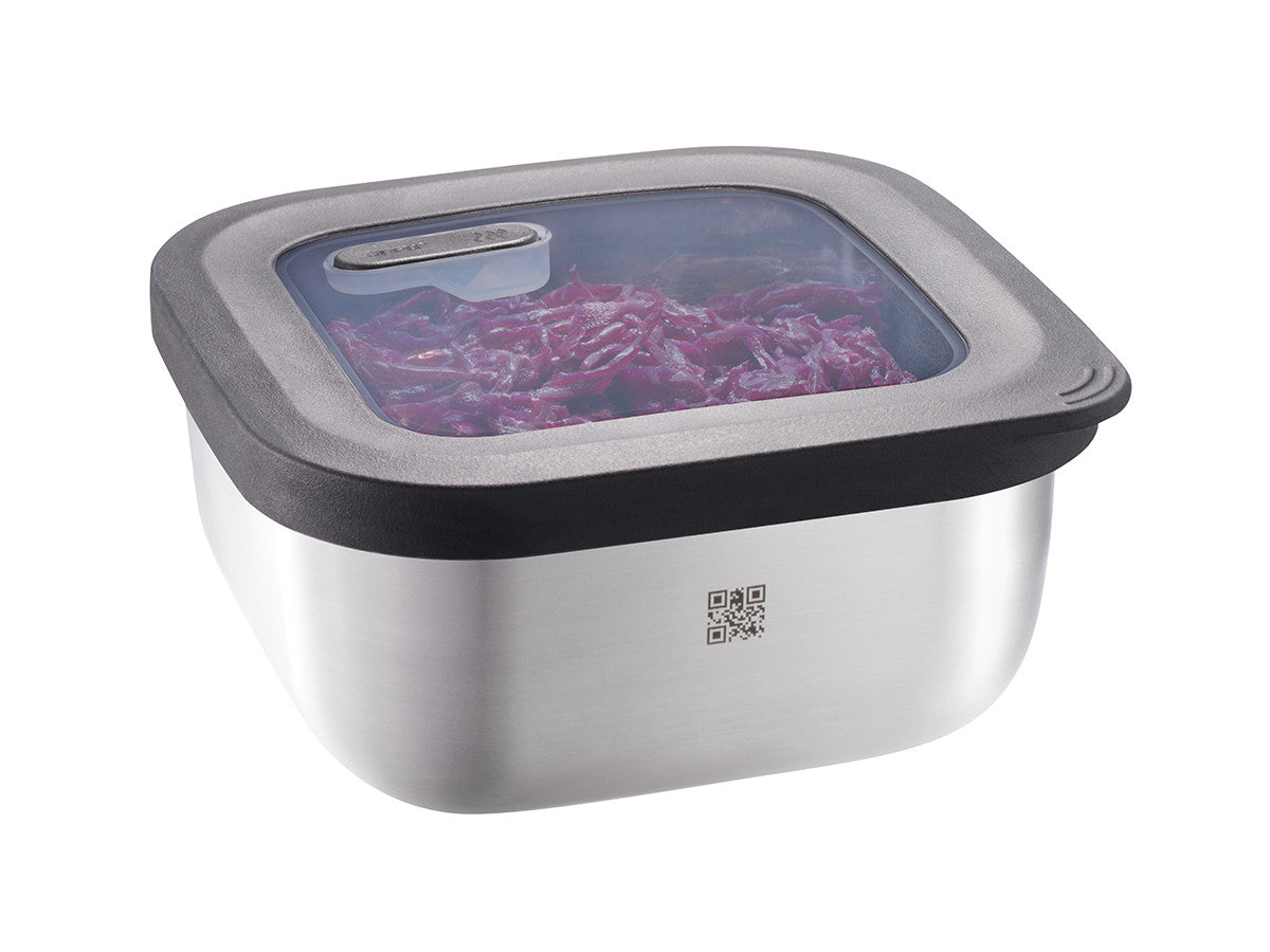 Konteiners pārtikas uzglabāšanai GEFU PROVIDO 0.9L, nerūsējošā tērauda, ar vāku