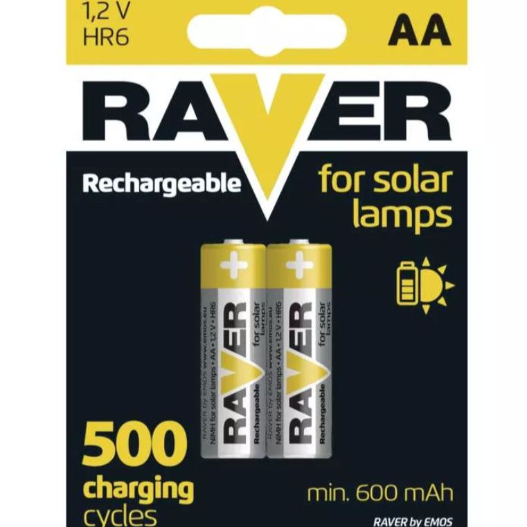 AA/2 600mAh Solar akumulators RAVER 2.gab B7426