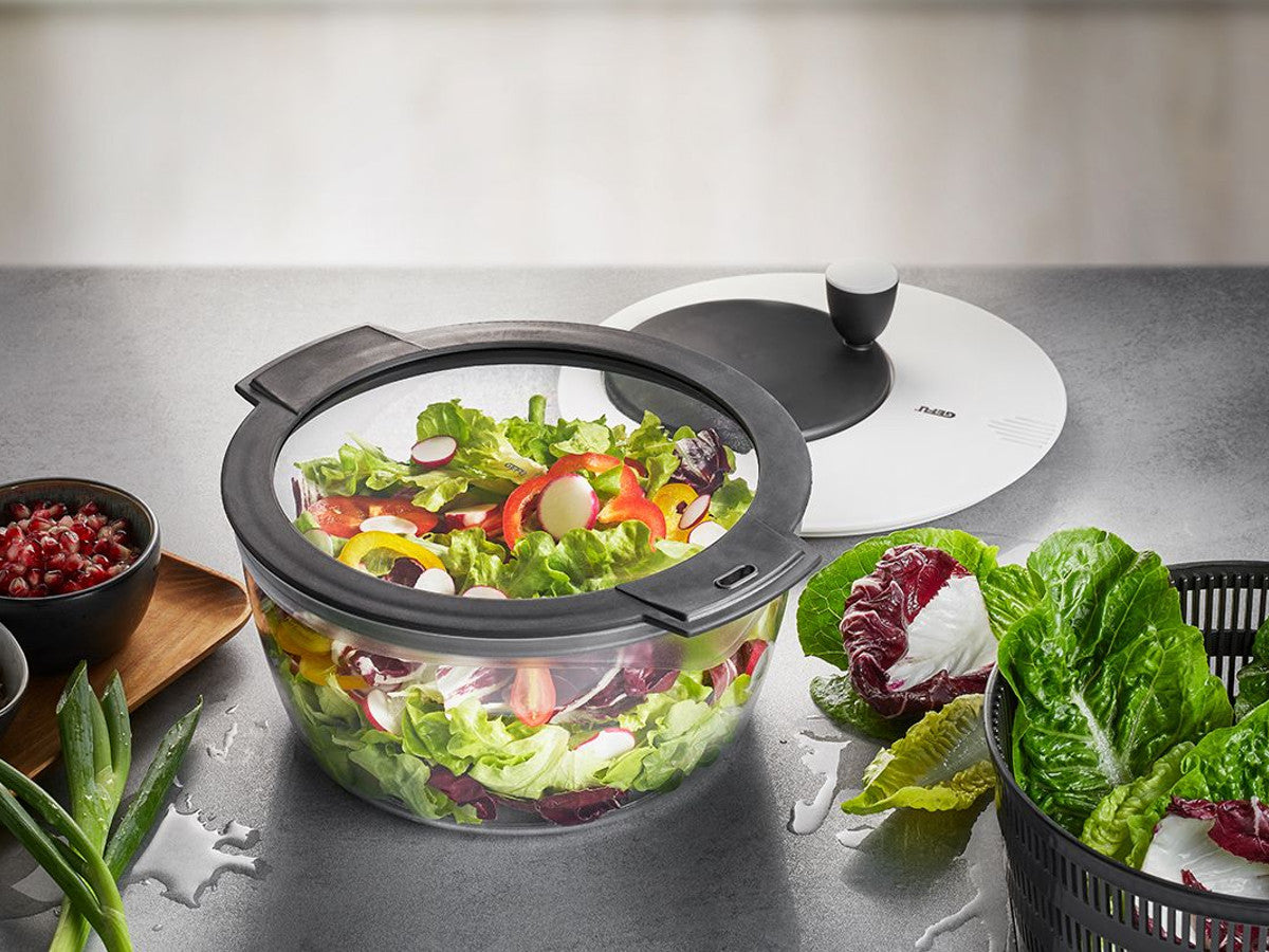 Salātu žāvētājs GEFU ROTARE Ø25cm, 3.0l, ar bļodu un vāku