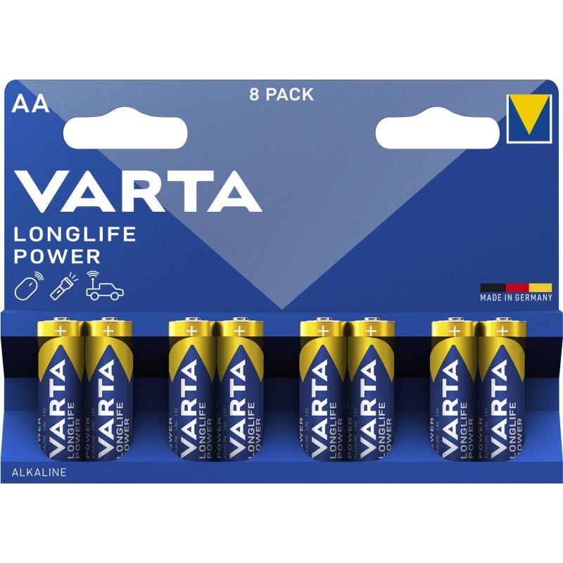 Baterijas VARTA LONGLIFE POWER Alkaline AA 1.5V, 8gb.