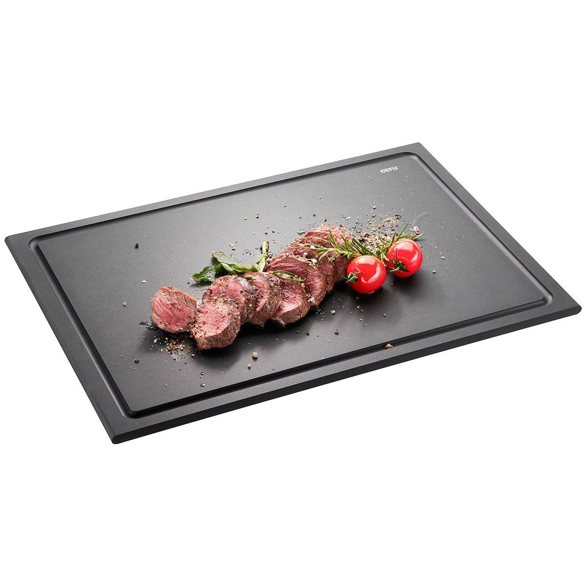 Koka kompozīta virtuves dēlītis ar gaļu un tomātiem, GEFU SLIZE, 44 x 30 cm, elegants un funkcionāls dizains. Koka kompozīta virtuves dēlītis ar gaļu un tomātiem, GEFU SLIZE, 44 x 30 cm, elegants un funkcionāls dizains.
