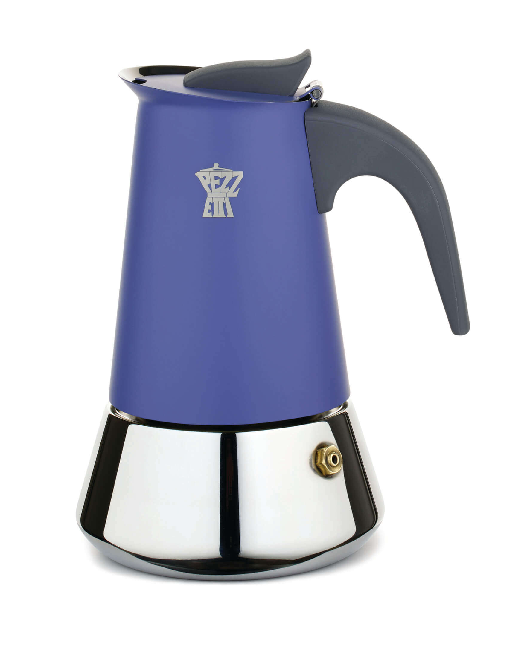 Indukcijas mokas kafijas kanna Pezzetti Steelexpress 6 tasēm, zila