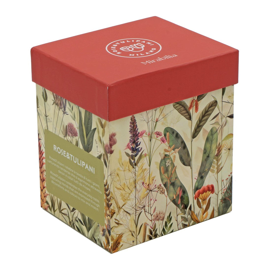 Mirabilia porcelāna krūzes ar sietiņu 300ml, 4gab. Rose & Tulipani, sarkanas