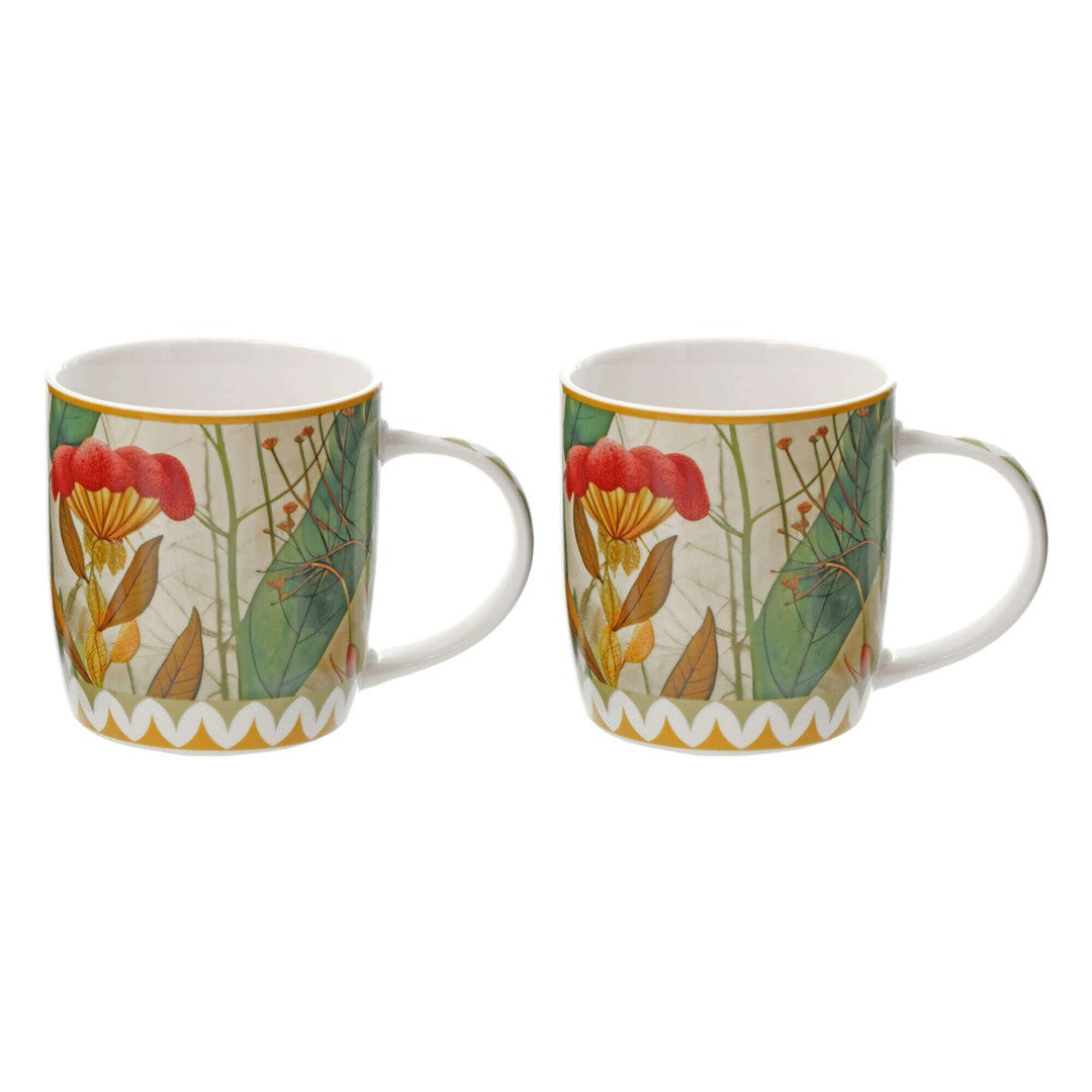 Mirabilia porcelāna krūzes 420ml, 2gab. Rose & Tulipani, dzeltenas