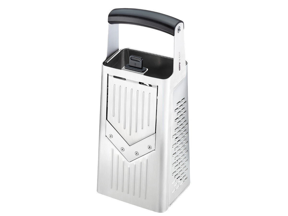 Daudzfunkcionāla dārzeņu rīve GEFU V-CUT, kvadrātveida, 7-vienā