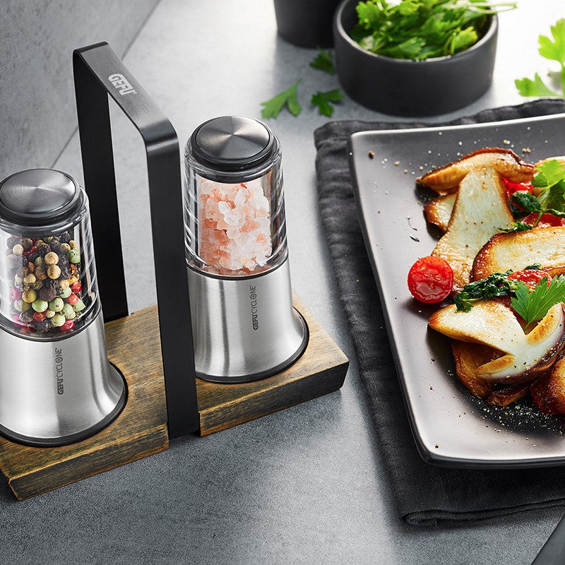 Sāls un piparu dzirnaviņu komplekts GEFU X-PLOSION®