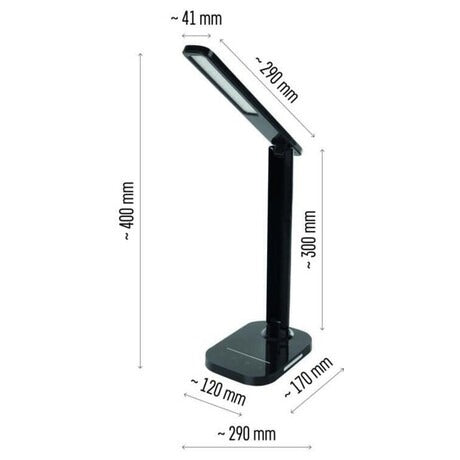 LED galda lampa EMOS CARSON 400lm 3K/4K/6K melna