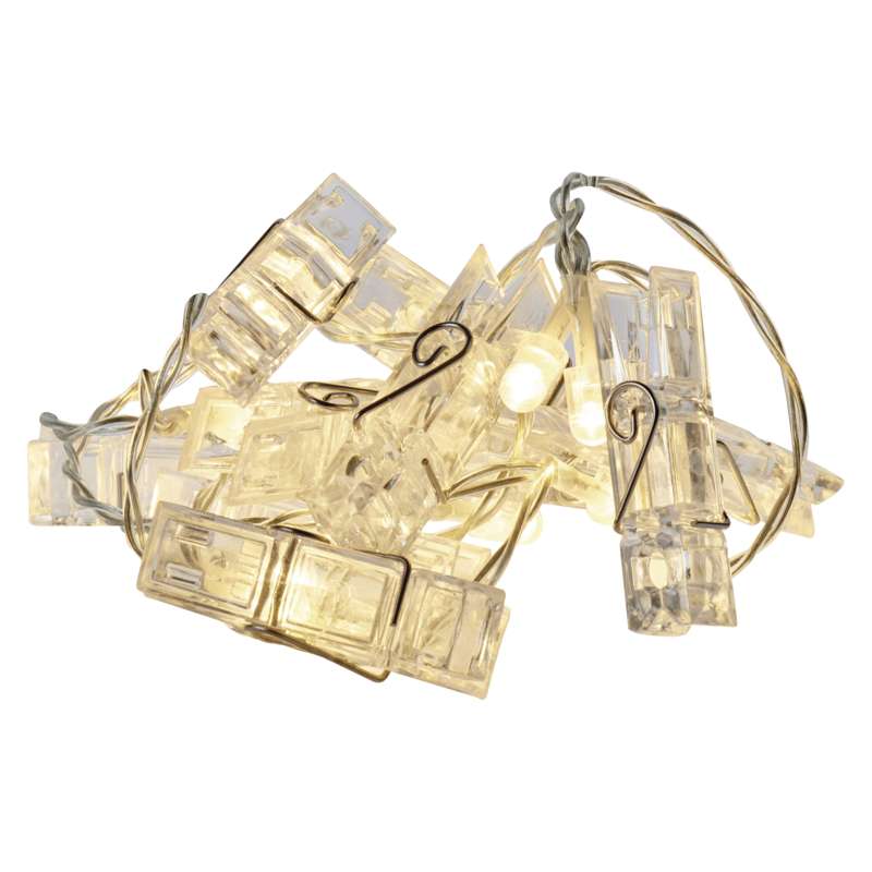 LED virtene EMOS 10LED 0.6W knaģi plastmasas WW IP20 1.35m (2xAA)+taimeris ZY2099