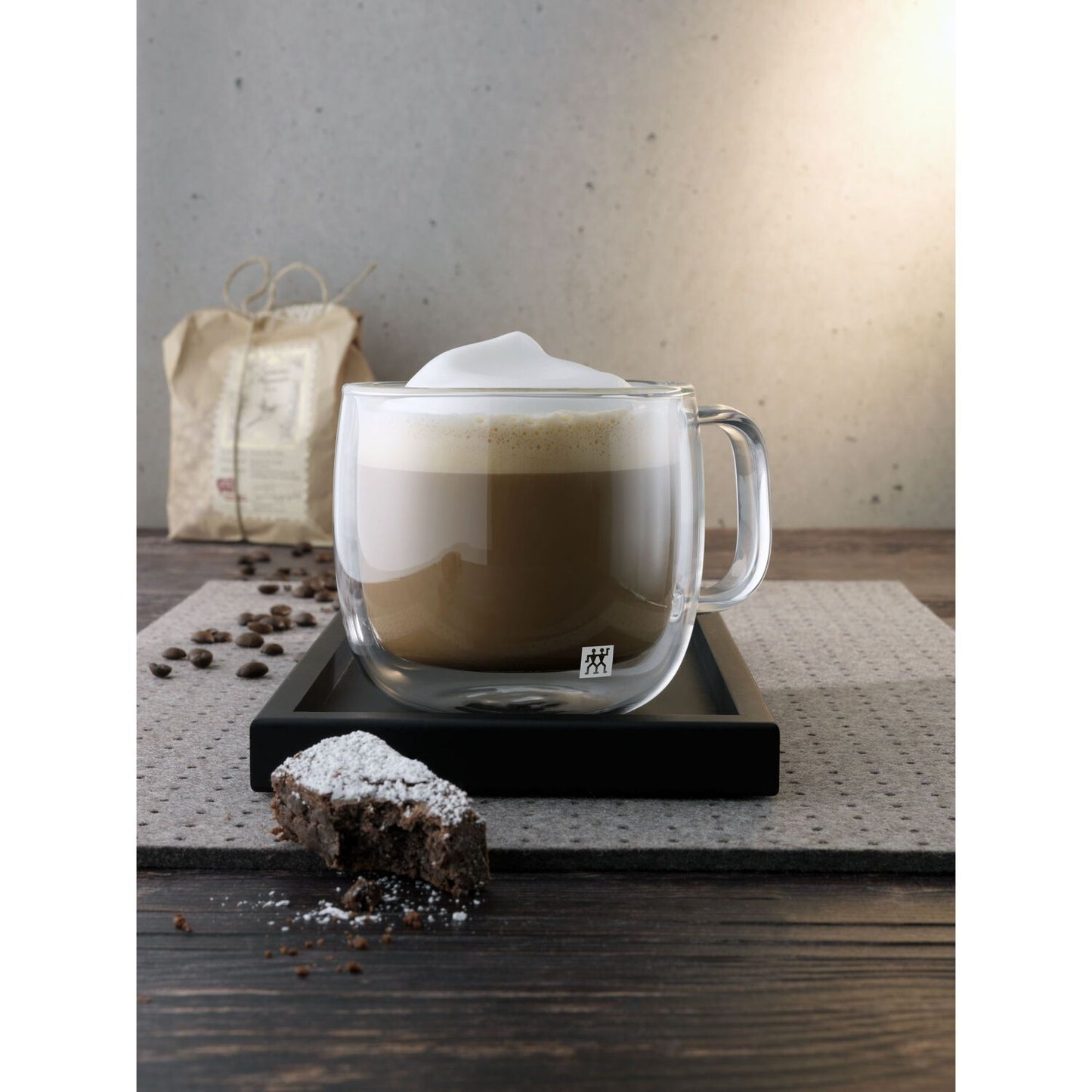 Dubultsienu stikla kapučino krūzes Zwilling Sorrento PLUS 450ml, 2 gab.