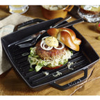 STAUB čuguna grillpanna ar diviem rokturiem 23 × 23 cm
