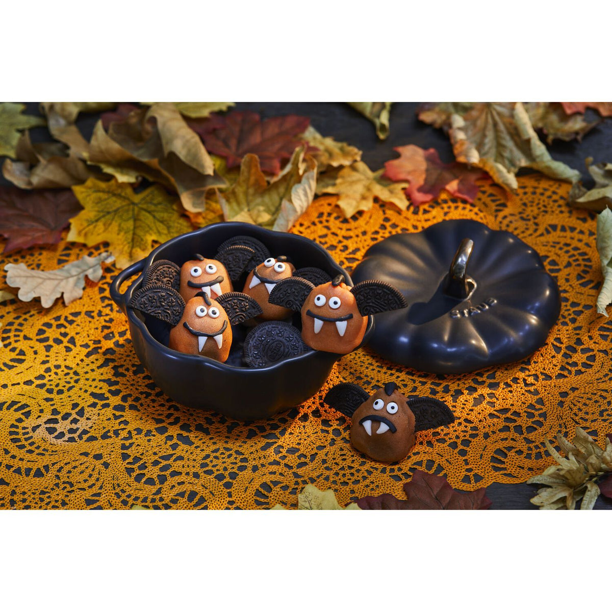 Keramikas cocotte STAUB Ceramique Ķirbis 500 ml, melna