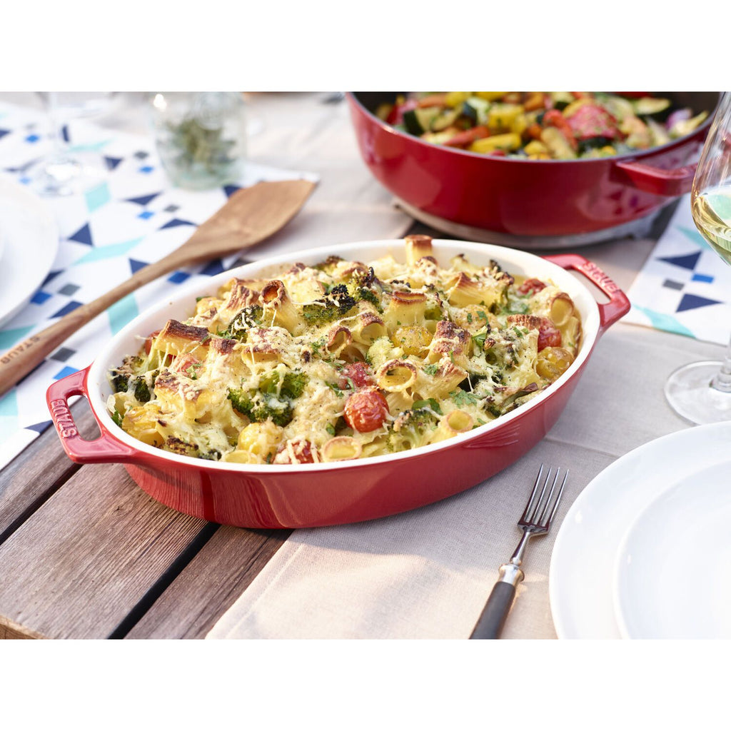 Ovāls cepeškrāsns trauks STAUB Ceramique 29cm 2.3L keramika, sarkans