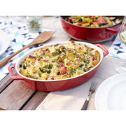 Ovāls cepeškrāsns trauks STAUB Ceramique 29cm 2.3L keramika, sarkans