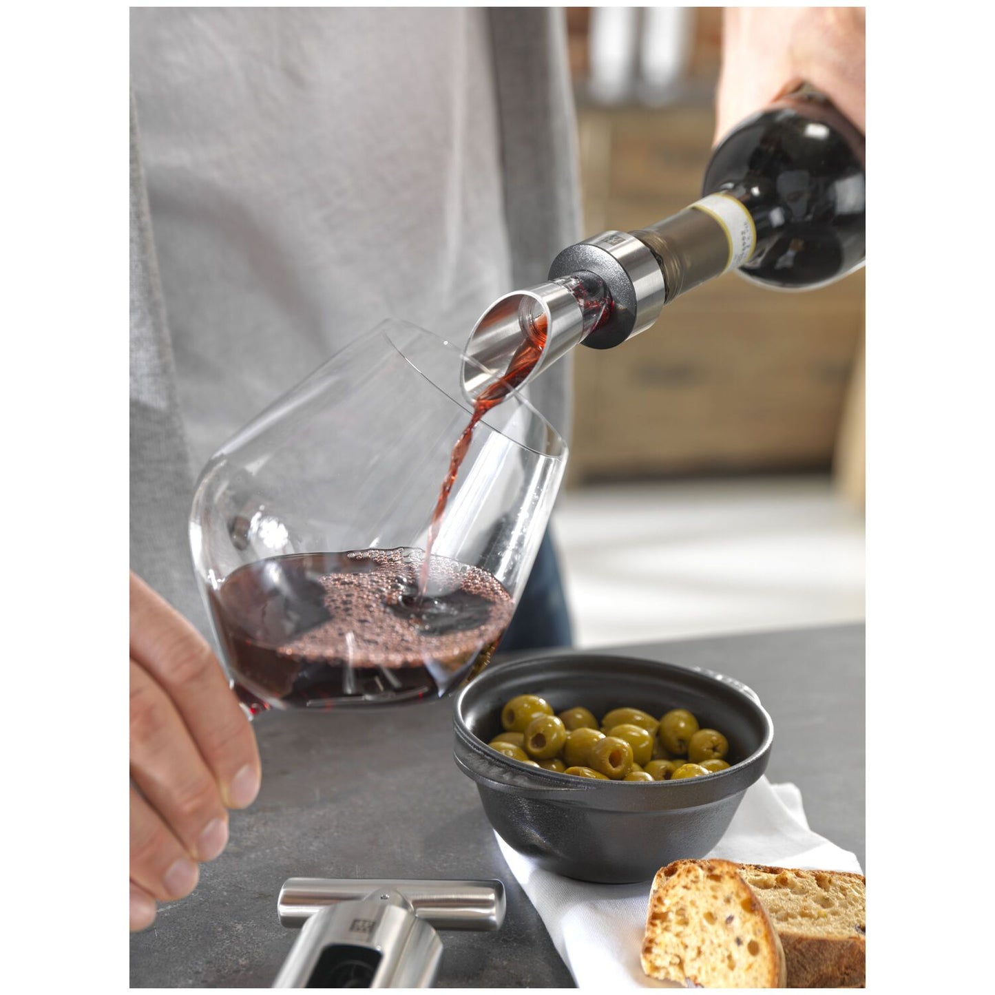 Vīna geizeris - aerators ZWILLING Sommelier, komplektā ar aizbāzni