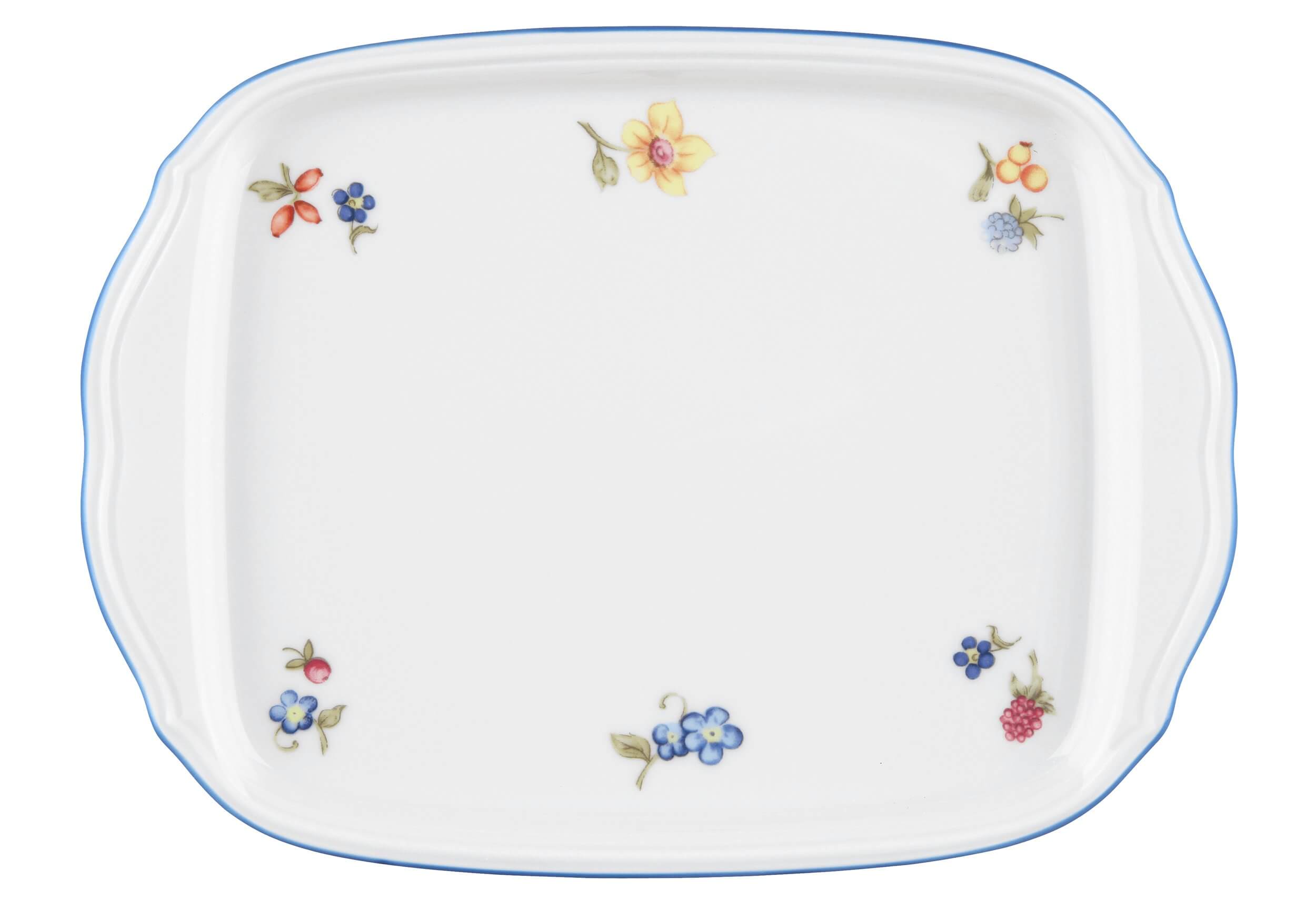 Taisnstūra porcelāna šķīvis Seltmann Weiden Sonate Nostalgie 20.5 x 12.5cm