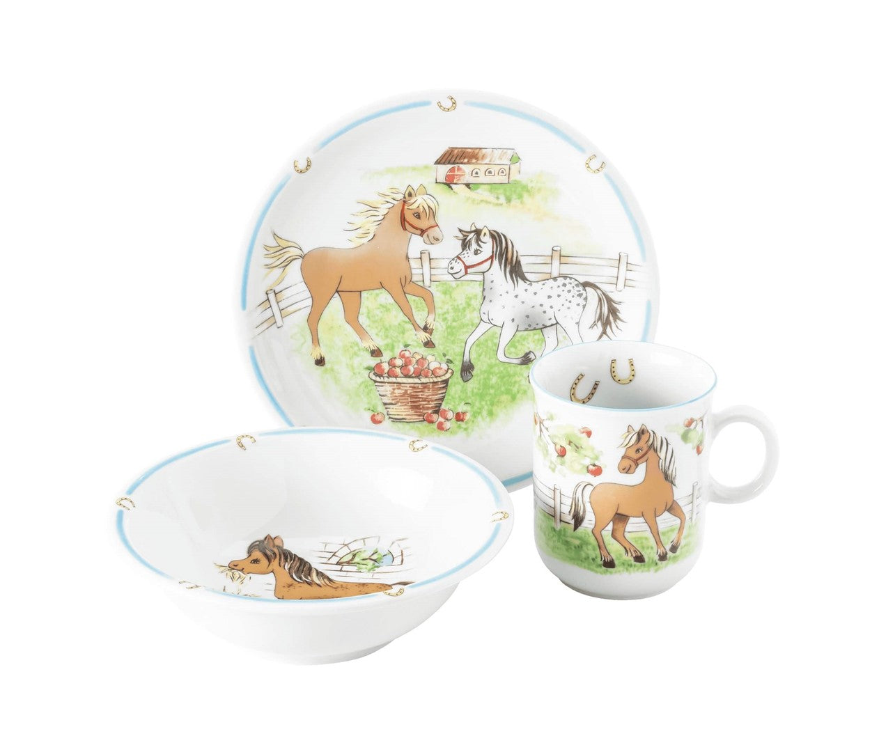 Compact trauku komplekts bērniem Mans ponijs porcelāns Seltmann Weiden