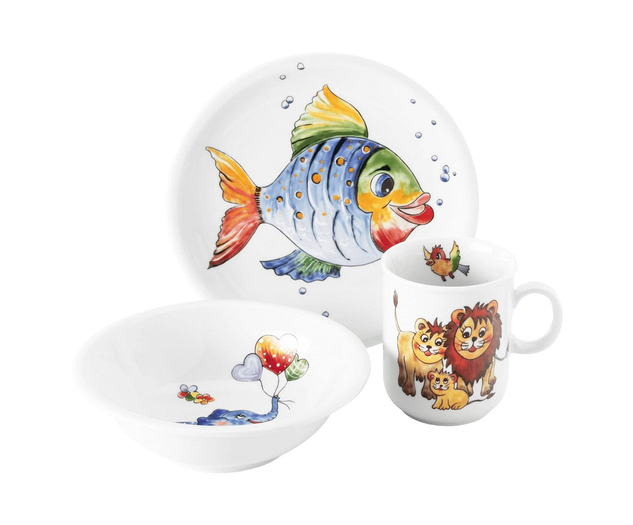 Porcelāna trauku komplekts bērniem Seltmann Weiden Colorful Wildlife