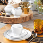 Porcelāna apakštases SELTMANN LIDO BLACK LINE 14.5cm 6gab.