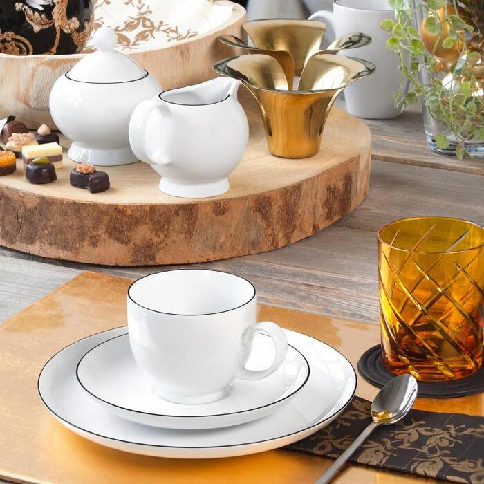 Porcelāna apakštases SELTMANN LIDO BLACK LINE 14.5cm 6gab.
