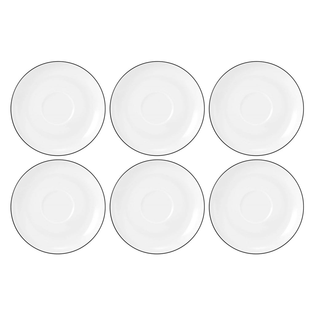 Porcelāna apakštases SELTMANN LIDO BLACK LINE 14.5cm 6gab.