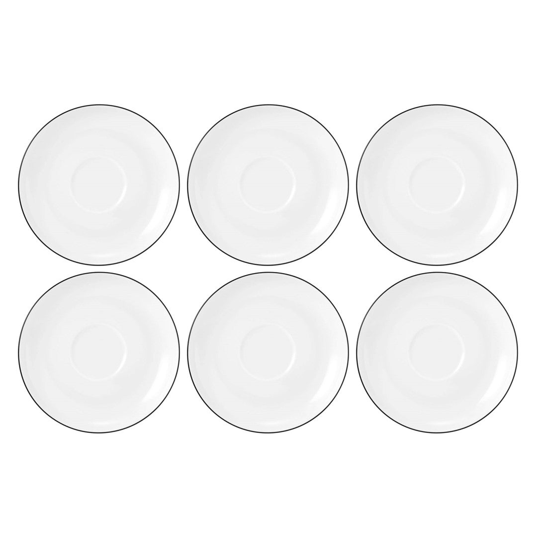 Porcelāna apakštases SELTMANN LIDO BLACK LINE 14.5cm 6gab.