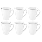 Seltmann Weiden Lido Black Line porcelāna krūzes 350 ml 6gab.