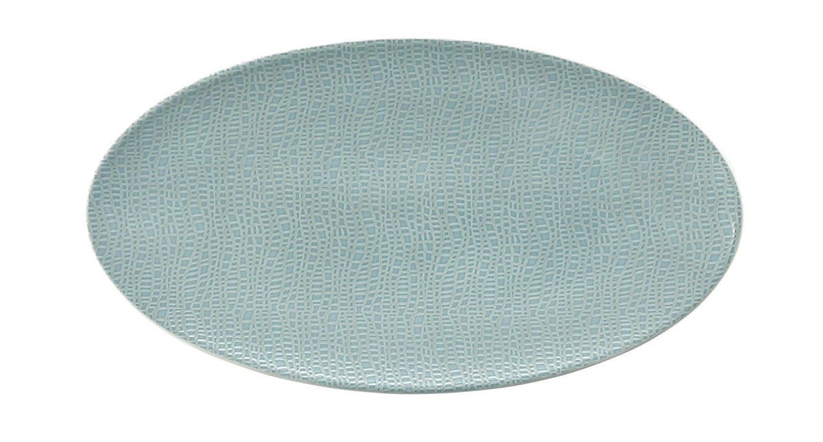 Seltmann Weiden Life Fashion ovāls porcelāna šķīvis 33 x 18 cm, tirkīza