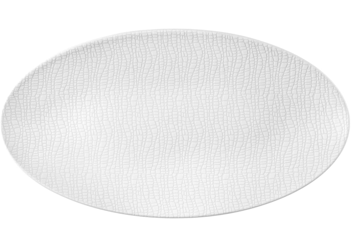 Seltmann Weiden Life Fashion Luxury White ovāls porcelāna šķīvis 33 x 18cm