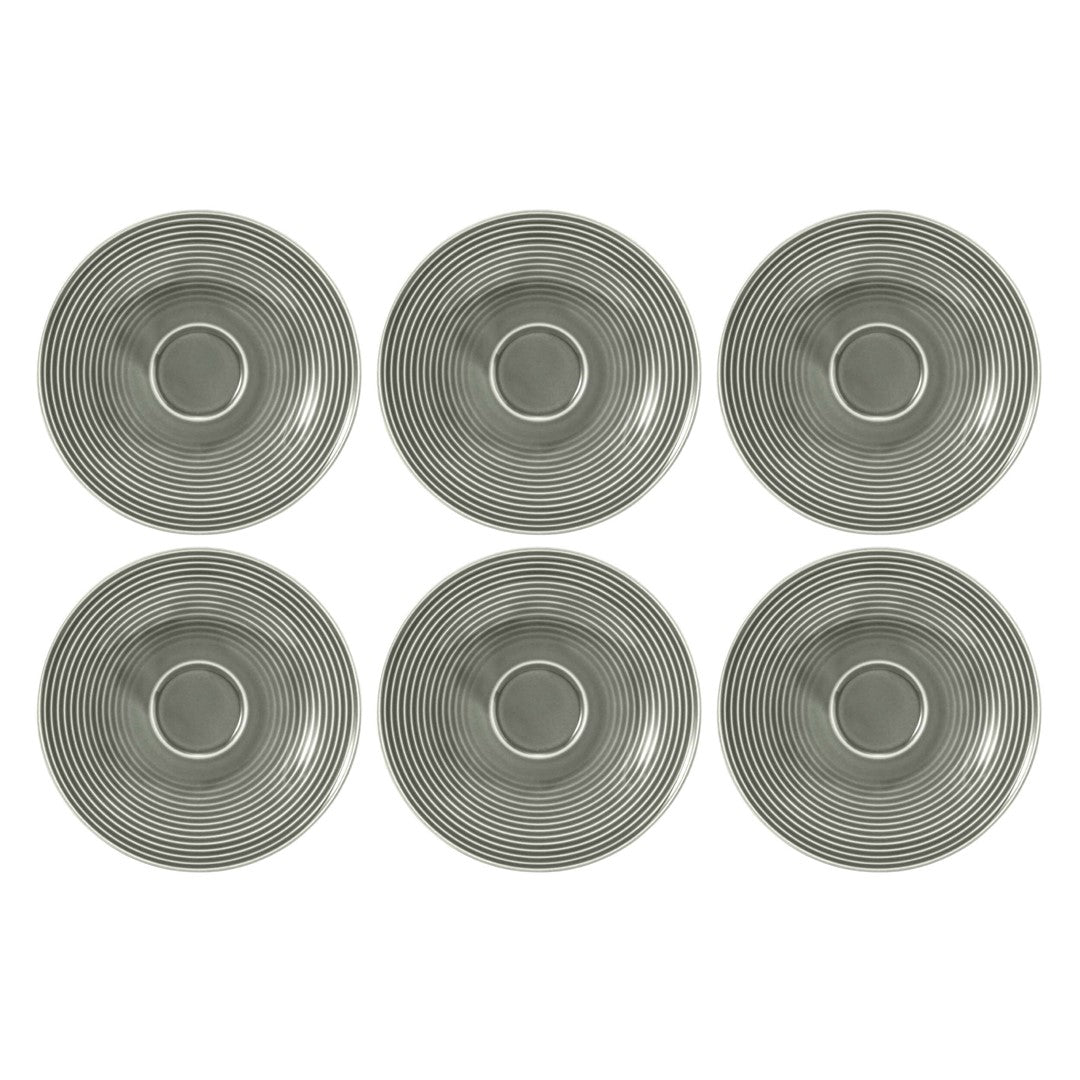 Porcelāna apakštases Seltmann Weiden Beat Color Glaze 16,5cm, 6 gab., pelēkas