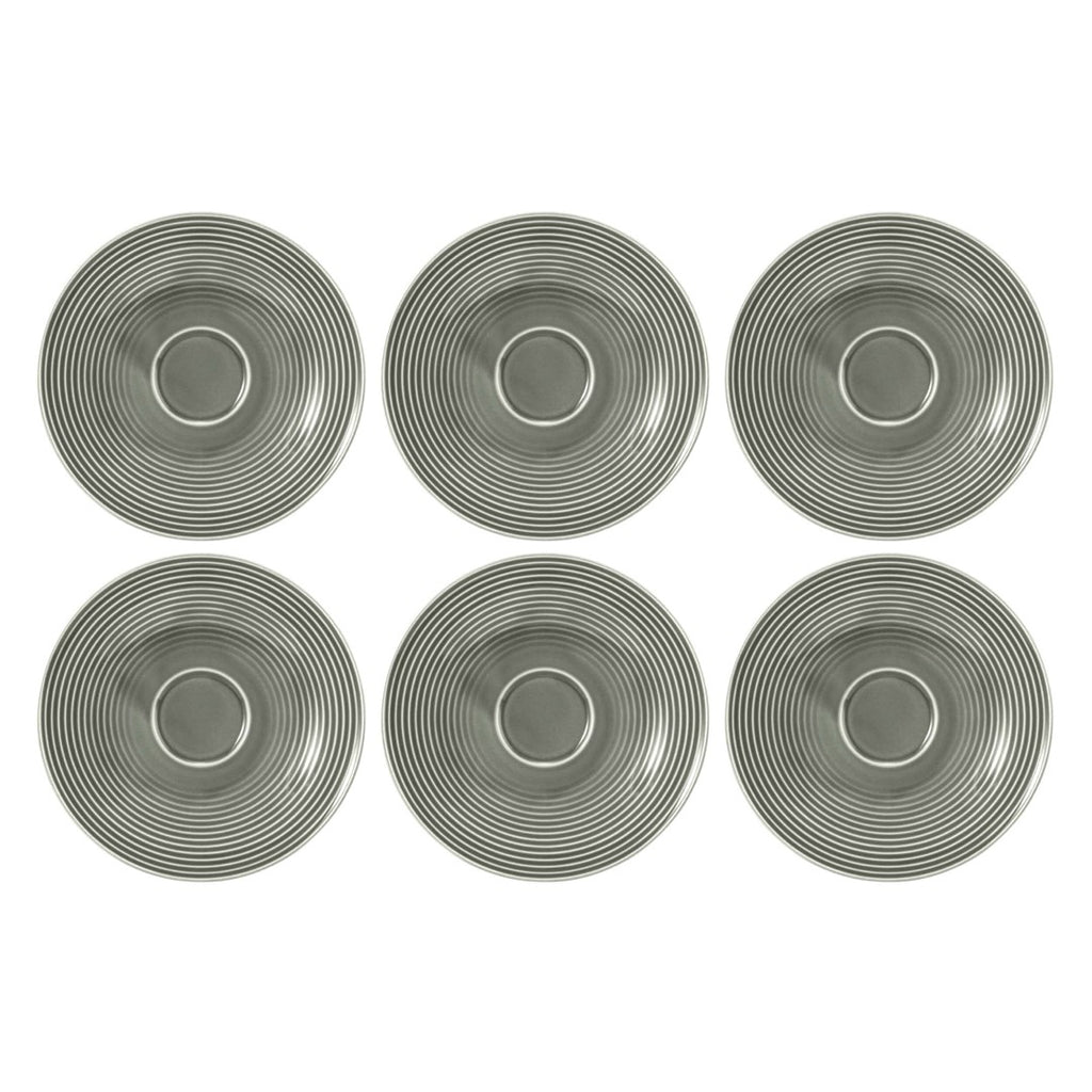 Porcelāna apakštases Seltmann Weiden Beat Color Glaze 16,5cm, 6 gab., pelēkas