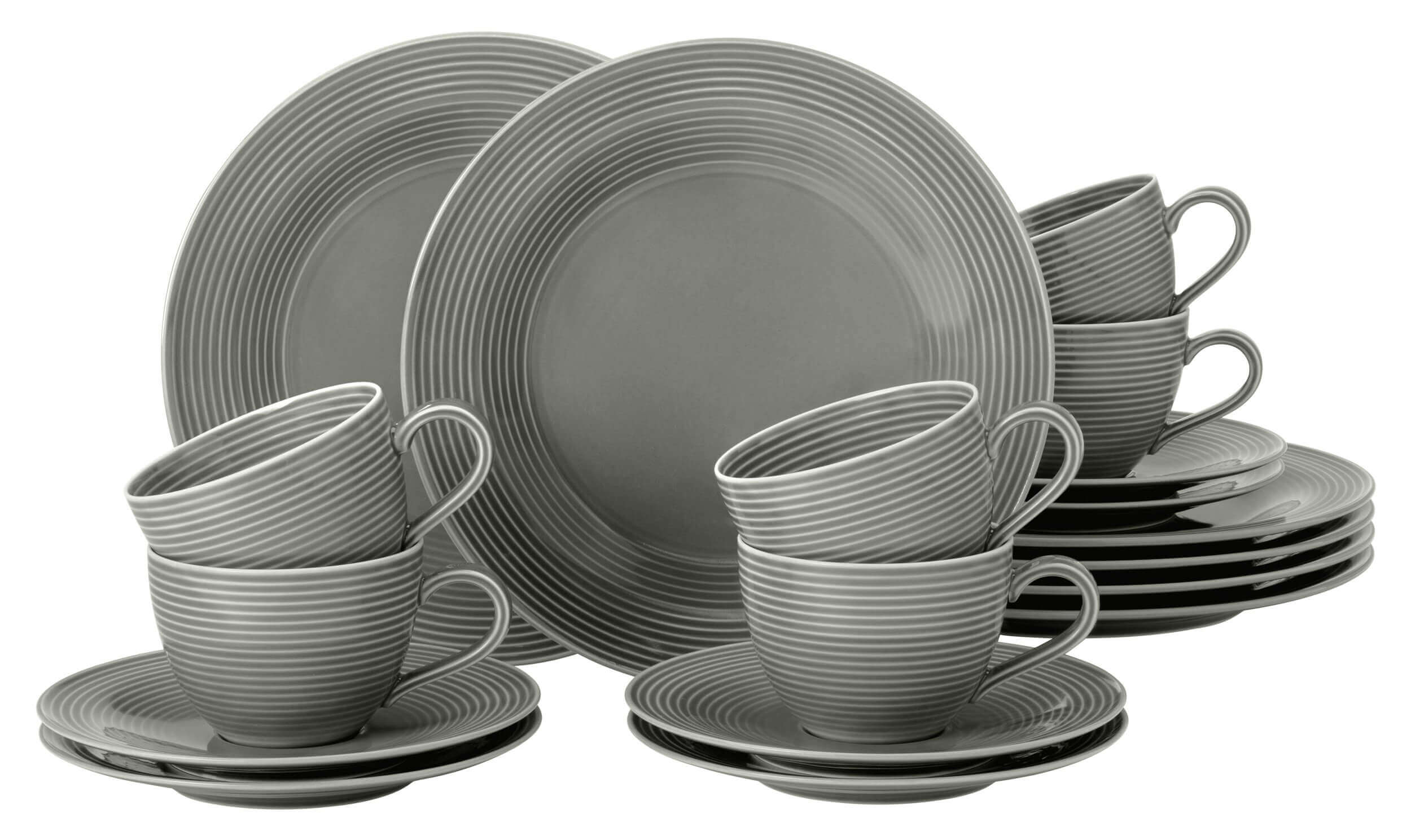 Kafijas servīze Seltmann Weiden Beat Color Glaze 6 personām, pelēka