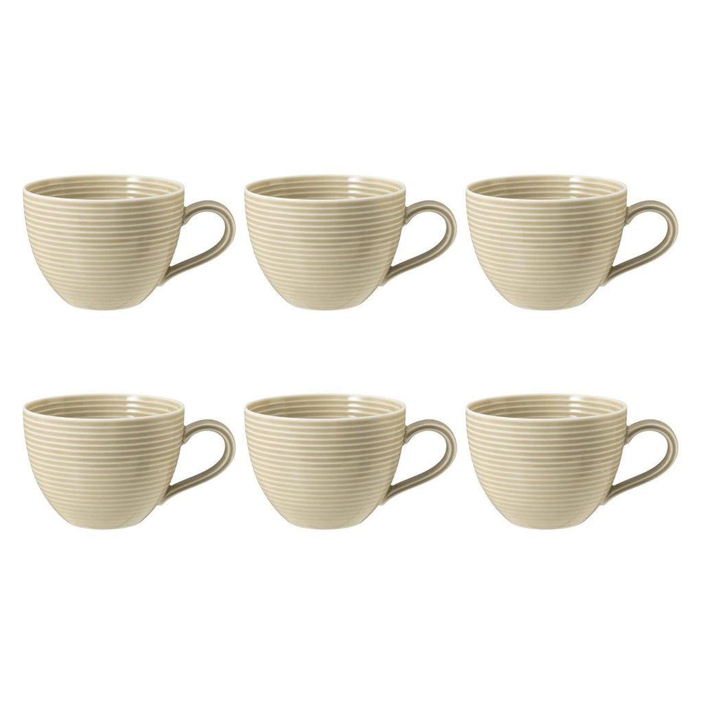 Porcelāna kafijas tases Seltmann Weiden Beat Color Glaze 0.26L, 6 gab., smilškrāsas
