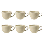 Porcelāna kafijas tases Seltmann Weiden Beat Color Glaze 0.26L, 6 gab., smilškrāsas