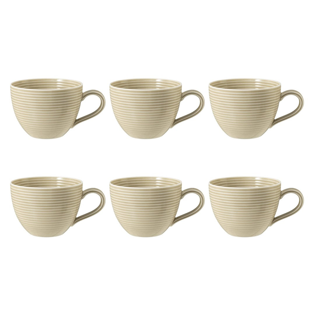 Porcelāna kafijas tases Seltmann Weiden Beat Color Glaze 0.26L, 6 gab., smilškrāsas