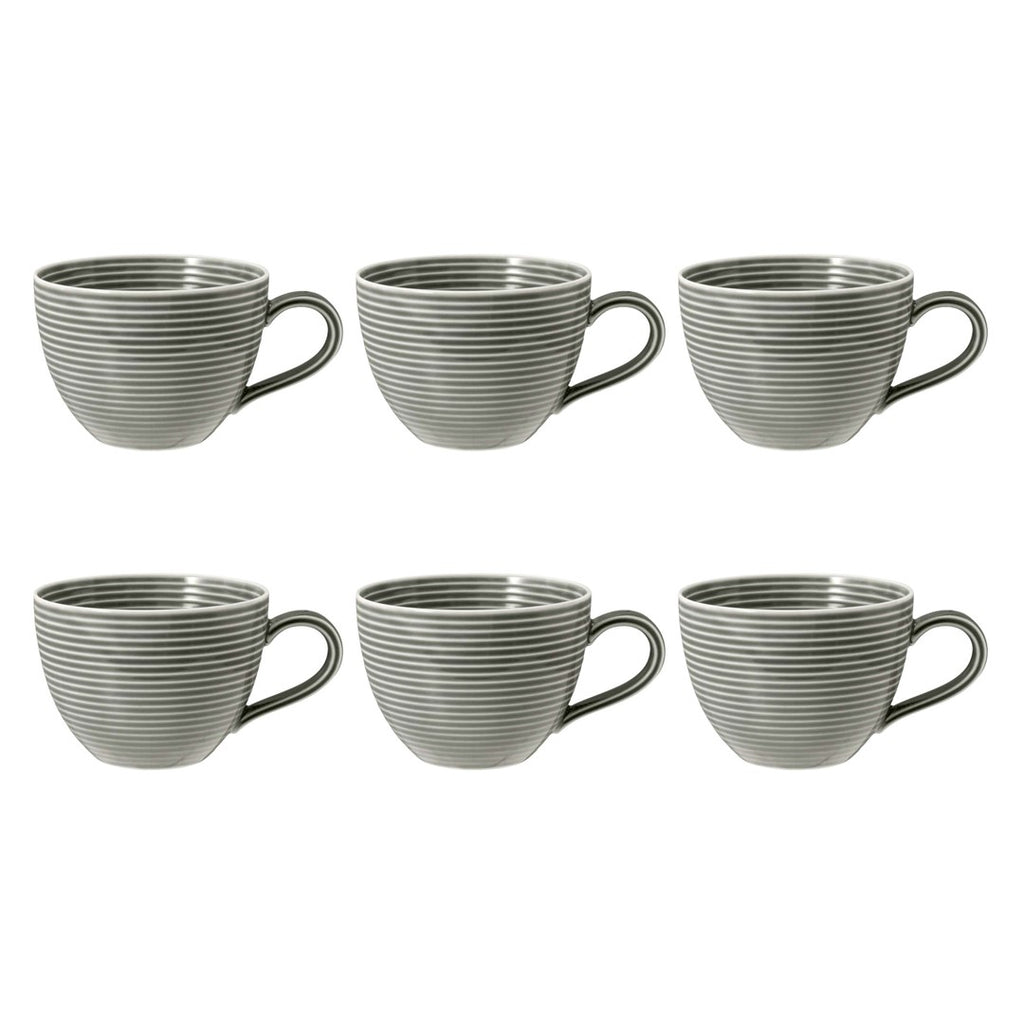 Porcelāna kafijas tases Seltmann Weiden Beat Color Glaze 0.26L, 6 gab., pērļu pelēkas