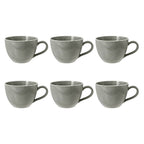 Porcelāna kafijas tases Seltmann Weiden Beat Color Glaze 0.26L, 6 gab., pērļu pelēkas